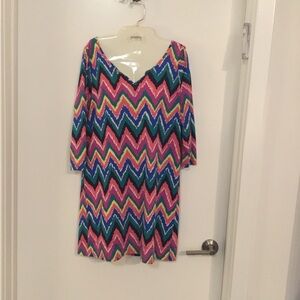 Lilly Pulitzer Multicolor Chevron Dress